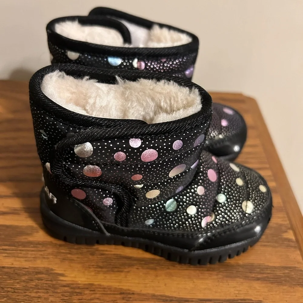 Hobibear Polka Dot Winter Toddler Boots Size 2